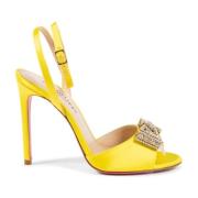 Kristalboog Satijnen Hakken - Geel Dee Ocleppo , Yellow , Dames