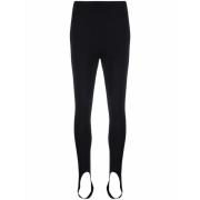 Zwarte hoge hals stijgbeugelleggings Wardrobe.nyc , Black , Dames