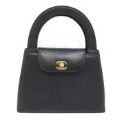 Pre-owned Leather handbags Chanel Vintage , Black , Dames