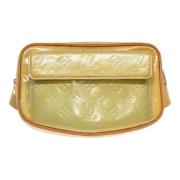 Pre-owned Leather clutches Louis Vuitton Vintage , Beige , Dames