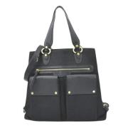 Pre-owned Canvas shoulder-bags Bvlgari Vintage , Black , Dames