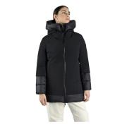 Zwarte Winterjas met Hoge Kraag Canadian Classics , Black , Dames