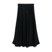 Zwarte Midi Rok voor Vrouwen Herno , Black , Dames