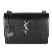 Pre-owned Suede shoulder-bags Yves Saint Laurent Vintage , Black , Dam...