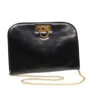 Pre-owned Leather shoulder-bags Salvatore Ferragamo Pre-owned , Black ...