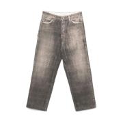 Taupe Bruine Denim Jeans Emporio Armani , Brown , Heren