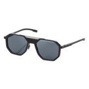 Mat Zwart Zonnebril met Donkerblauwe Lenzen Porsche Design , Black , U...