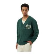 Knit Cardigan Green Filling Pieces , Green , Heren