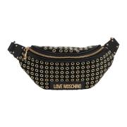 Studded Heuptas met Logodetail Love Moschino , Black , Dames