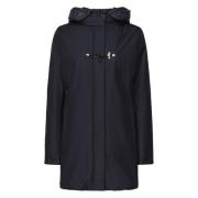 Blauwe Toggle Coat met Afneembare Dubbele Breasted Voorkant Fay , Blue...