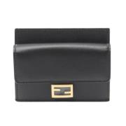 Pre-owned Leather wallets Fendi Vintage , Black , Dames