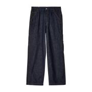 Indigo Pickerby Broek Dries Van Noten , Blue , Heren