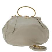 Pre-owned Leather handbags Miu Miu Pre-owned , White , Dames