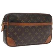 Pre-owned Canvas clutches Louis Vuitton Vintage , Brown , Dames