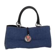 Pre-owned Canvas handbags Valentino Vintage , Blue , Dames