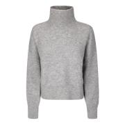 Nola T-N Sweater 7355 Samsøe Samsøe , Gray , Dames