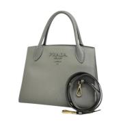 Pre-owned Leather prada-bags Prada Vintage , Gray , Dames