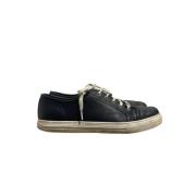 Pre-owned Leather sneakers Gucci Vintage , Blue , Heren