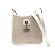 Pre-owned Canvas shoulder-bags Hermès Vintage , Beige , Dames