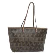 Pre-owned Canvas handbags Fendi Vintage , Brown , Dames