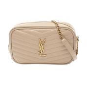 Pre-owned Leather shoulder-bags Yves Saint Laurent Vintage , Beige , D...