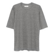 Donkergrijs Melange Regular Fit T-Shirt Paura , Gray , Heren