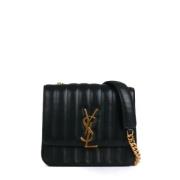 Pre-owned Leather shoulder-bags Yves Saint Laurent Vintage , Black , D...