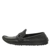 Pre-owned Leather flats Louis Vuitton Vintage , Black , Heren