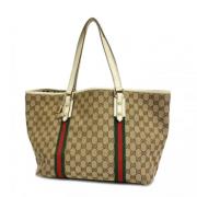 Pre-owned Canvas totes Gucci Vintage , Brown , Dames