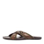 Pre-owned Canvas flats Louis Vuitton Vintage , Brown , Heren