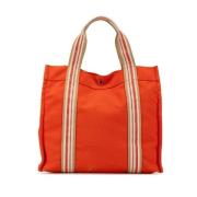 Pre-owned Canvas totes Hermès Vintage , Orange , Dames