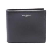 Pre-owned Leather wallets Yves Saint Laurent Vintage , Black , Dames