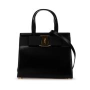 Pre-owned Leather handbags Salvatore Ferragamo Pre-owned , Black , Dam...