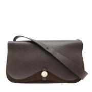 Pre-owned Leather shoulder-bags Hermès Vintage , Brown , Dames