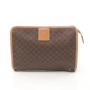 Pre-owned Canvas clutches Celine Vintage , Brown , Dames