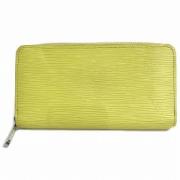 Pre-owned Leather wallets Louis Vuitton Vintage , Yellow , Dames