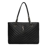 Pre-owned Leather handbags Yves Saint Laurent Vintage , Black , Dames