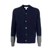 V-hals Cardigan in Navy/TopGray Comme des Garçons , Blue , Heren