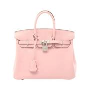 Pre-owned Leather handbags Hermès Vintage , Pink , Dames