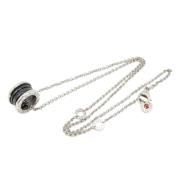 Pre-owned Metal necklaces Bvlgari Vintage , Black , Dames