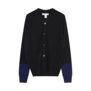 V-hals Cardigan in Zwart Comme des Garçons , Black , Heren