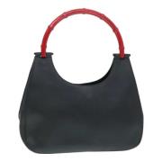 Pre-owned Leather handbags Gucci Vintage , Black , Dames