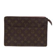 Pre-owned Canvas clutches Louis Vuitton Vintage , Brown , Dames