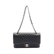 Pre-owned Leather chanel-bags Chanel Vintage , Black , Dames