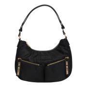 Stijlvolle Hobo Tas met Ritssluiting Love Moschino , Black , Dames