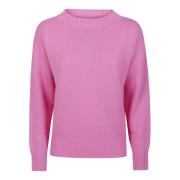 Stijlvolle Boat Neck Sweater Drumohr , Pink , Dames