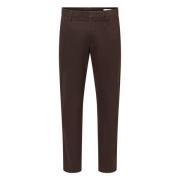 Slim Fit Chino in Italiaans katoen Nn07 , Brown , Heren