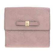 Pre-owned Leather wallets Gucci Vintage , Pink , Dames