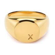 Women's Limited Edition X Engraved Ring Nialaya , Yellow , Dames