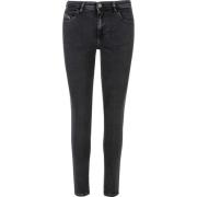 Klassieke Rits Rechte Jeans Diesel , Black , Dames